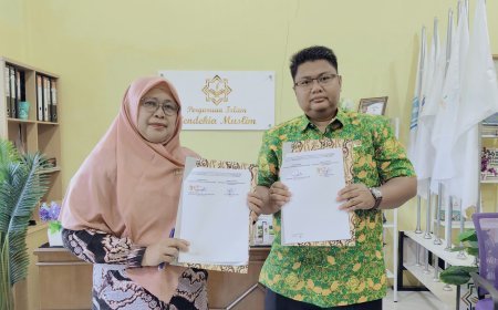 Penandatanganan MoU antara Perguruan Islam Cendekia Muslim dan MTs Negeri 3 Sijunjung 