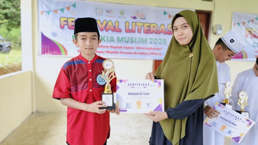 Selamat Para Juara Festival Literasi Cendekia Muslim Lomba Adzan dan Tari Kreasi Daerah Tingkat SD/MI Se-Kabupaten Sijunjung